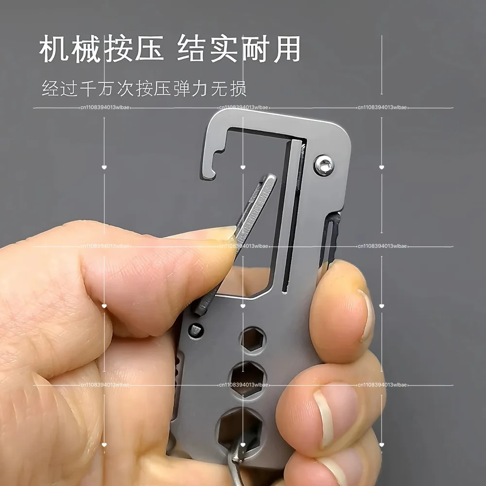 Titanium Alloy Keychain  Thick Bottle Opener Outdoor Multi-tool Folding