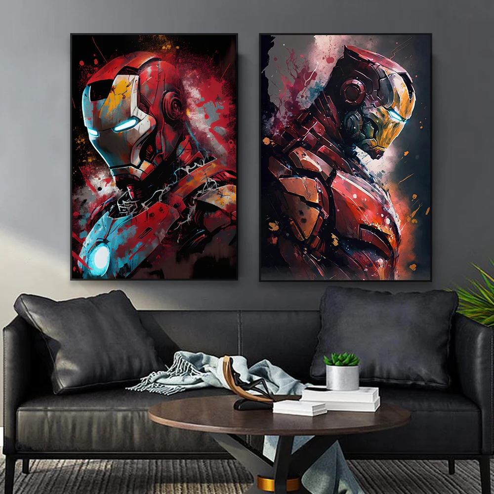 Disney Iron Man Poster Abstract Print Canvas Painting Graffiti Classical Portrait Wall Art Picture For Living Room Home Decor