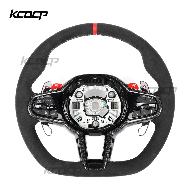 

Applicable to the old upgraded new 2025 M4 carbon fiber steering wheel FOR G87 G80 G82 G81 F90 G06 G05 G20 G22 G30 G31 G26 G03