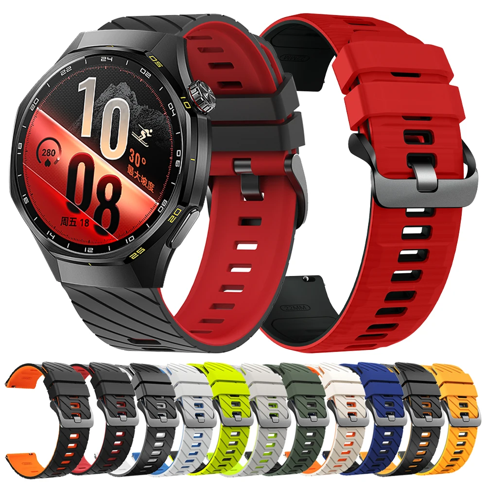 22mm Watch Band For HUAWEI WATCH GT 7Pro/GT Runner2 Silicone Strap For HUAWEI WATCH 5 4 3 Pro/GT 7 6 5 4 3 2 46mm Sport Bracelet