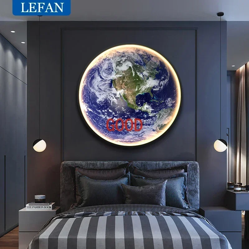 Nordic LED light Mars wall lamp Decorative painting Living room decor lighting Bedroom Night light Uranus Mercury Neptune