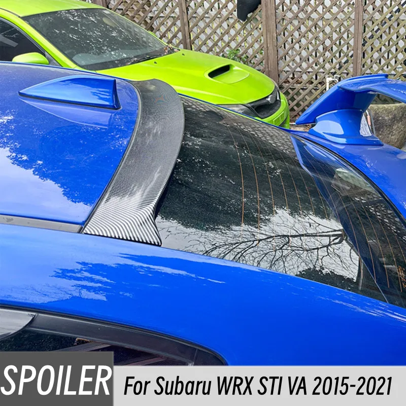 

For Subaru WRX STI VA 2015-2021 ABS Plastic Car Rear Window Roof Spoiler Wings Bodykit Carbon BlackTuning Accessories