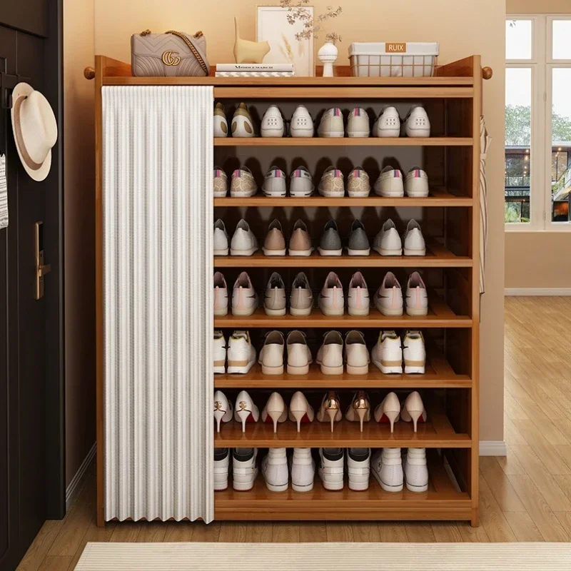 Exquisite multi-layer door, large-capacity space-saving shoe storage cabinet, dormitory dustproof, simple thickened shoe cabinet
