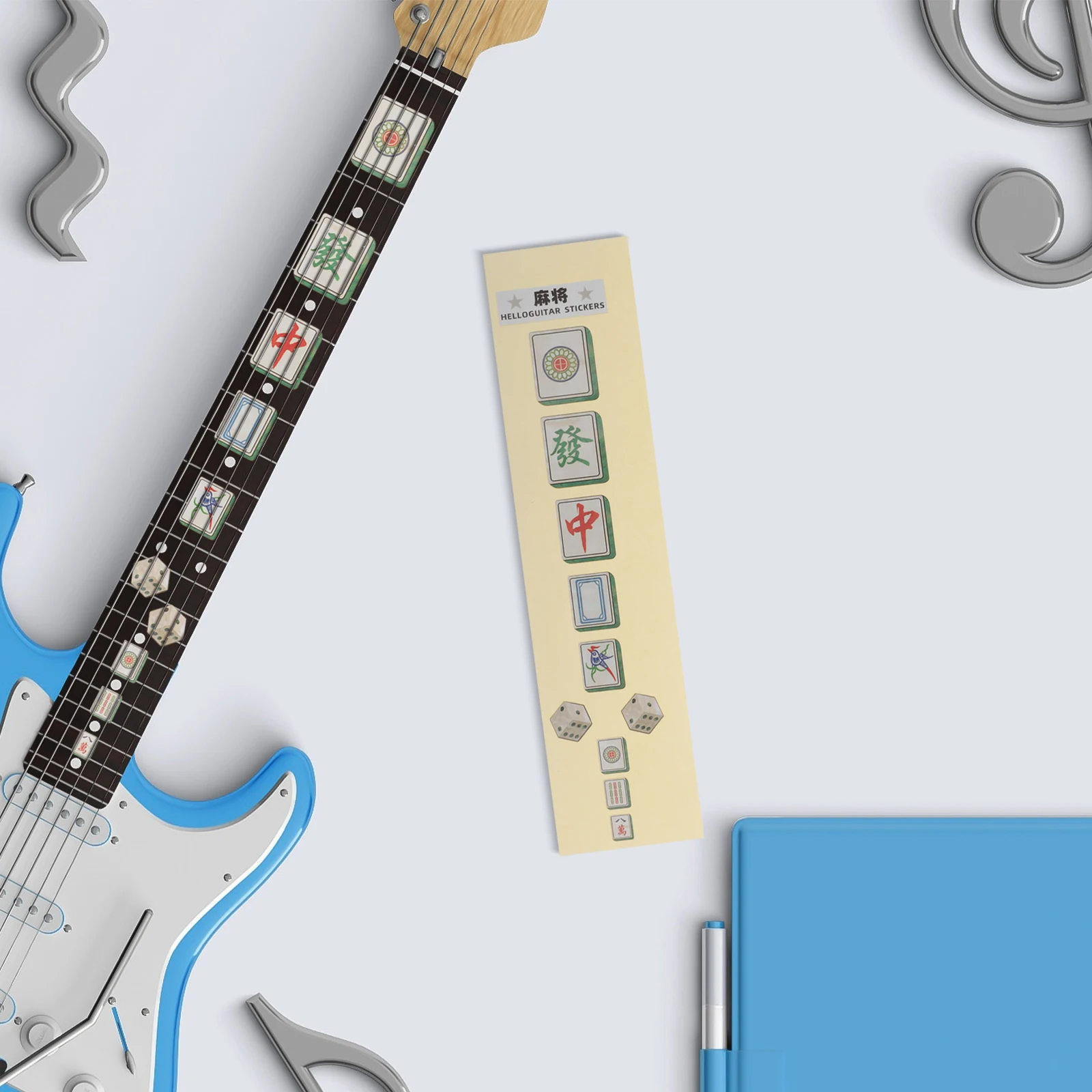 

Guitar Sticker Stickers Acoustic Fret Electric Fretboard The Pet for Musical Note