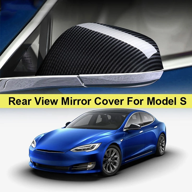 

Car Rearview Mirror Protector Rear View Side Mirror Cover Case Trim For Tesla Model S