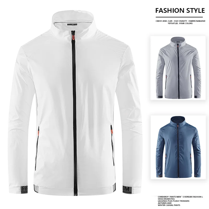 Wasserdichte Sonnenschutzkleidung für Angeln und Jagd Schnelltrocknende Sonnenschutz-Wanderjacke Outdoor-Mantel Camping-Regenjacken