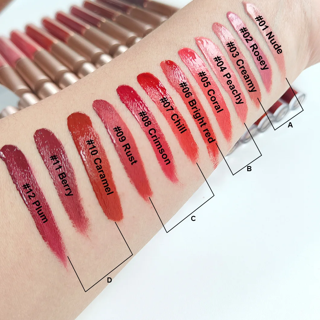 Set di lucidalabbra idratanti da 3 pezzi Velluto opaco Non appiccicoso Smalto per labbra rosso a lunga durata Impermeabile Non sbiadisce Rossetto liquido Trucco