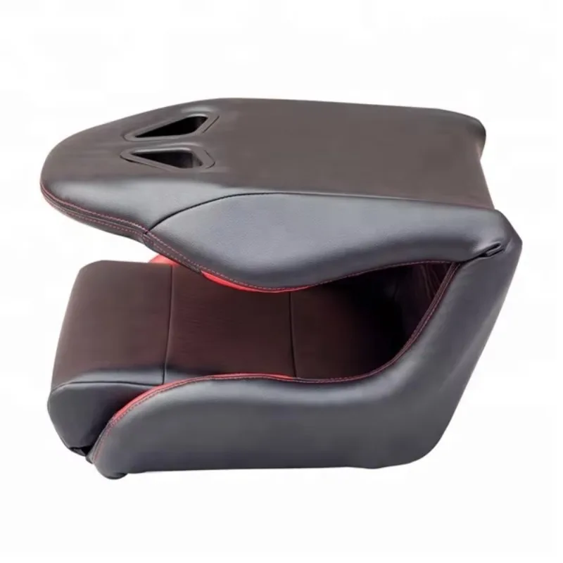 2pcs1048 PVC Leather Red Folded Gaming Seat Car Seat