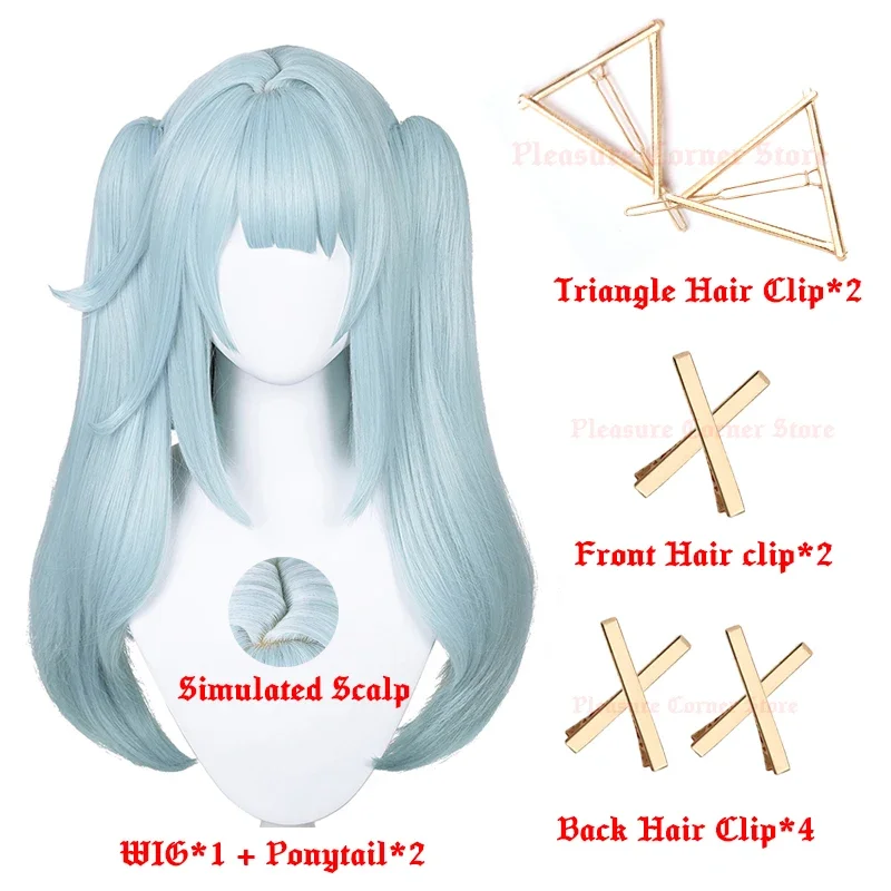 MN1 原神ファルザンコスプレウィッグ耐熱合成模擬頭皮ファルザンコスプレウィッグとグラデーションカラー Pon8/yG