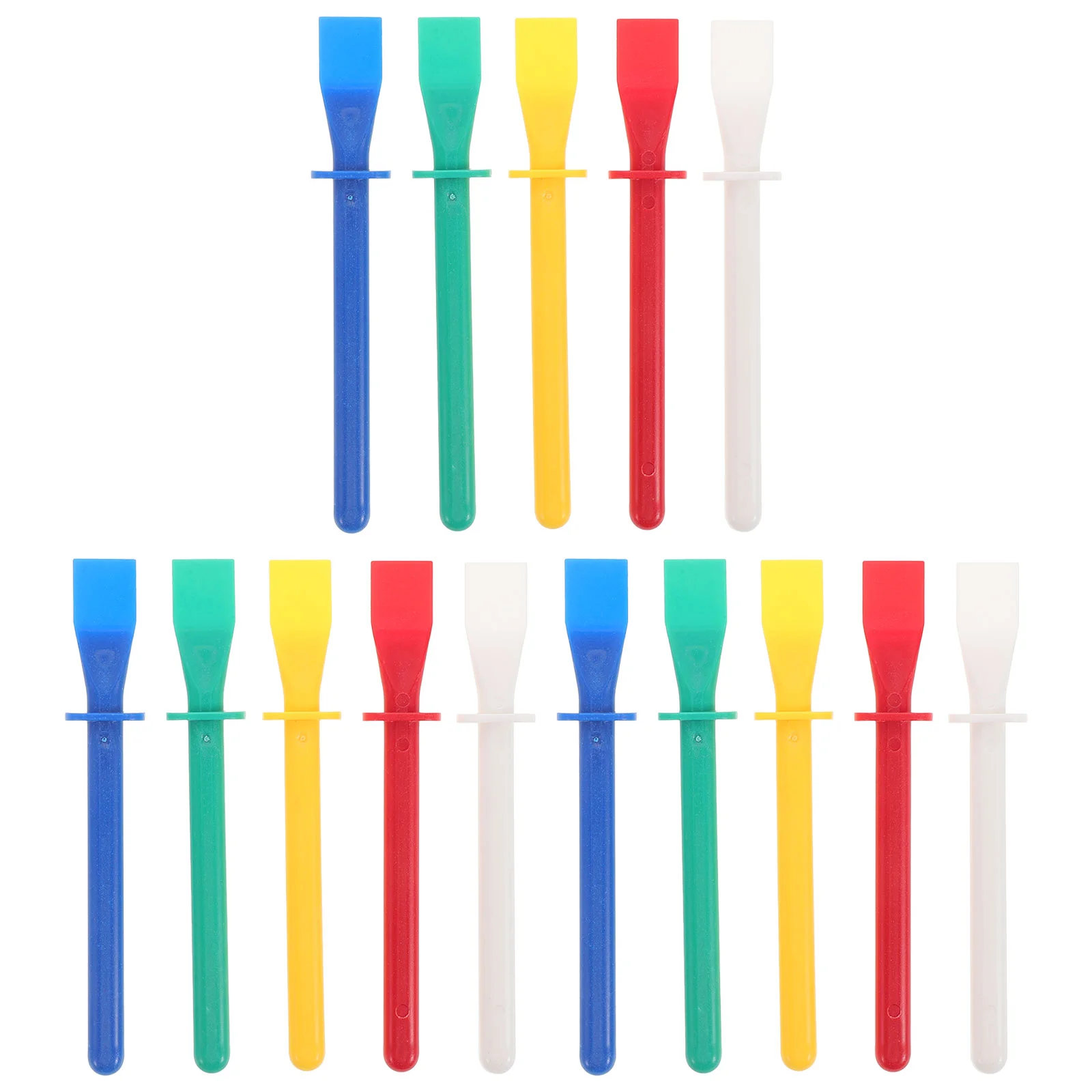 

15 Pcs Palette Stick Epoxy Spreader Glue Applicator Brush Elastic Abs Woodworking Tool Vibrant Colors Crafting