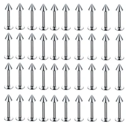 40PC Surgical Steel Body Piercing Jewelry Lot Bulk Nose Ring Tongue Bar Lot Eyebrow Labret Piercing Set Horseshoe Ring Lot Pack