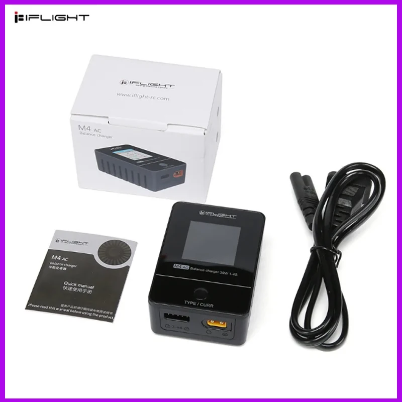 

IFlight M4 AC 30W 2.5A Smart Battery Balance Charger 2-4S Full viewing angle display 100-240V XT30 Output for FPV Racing Drone