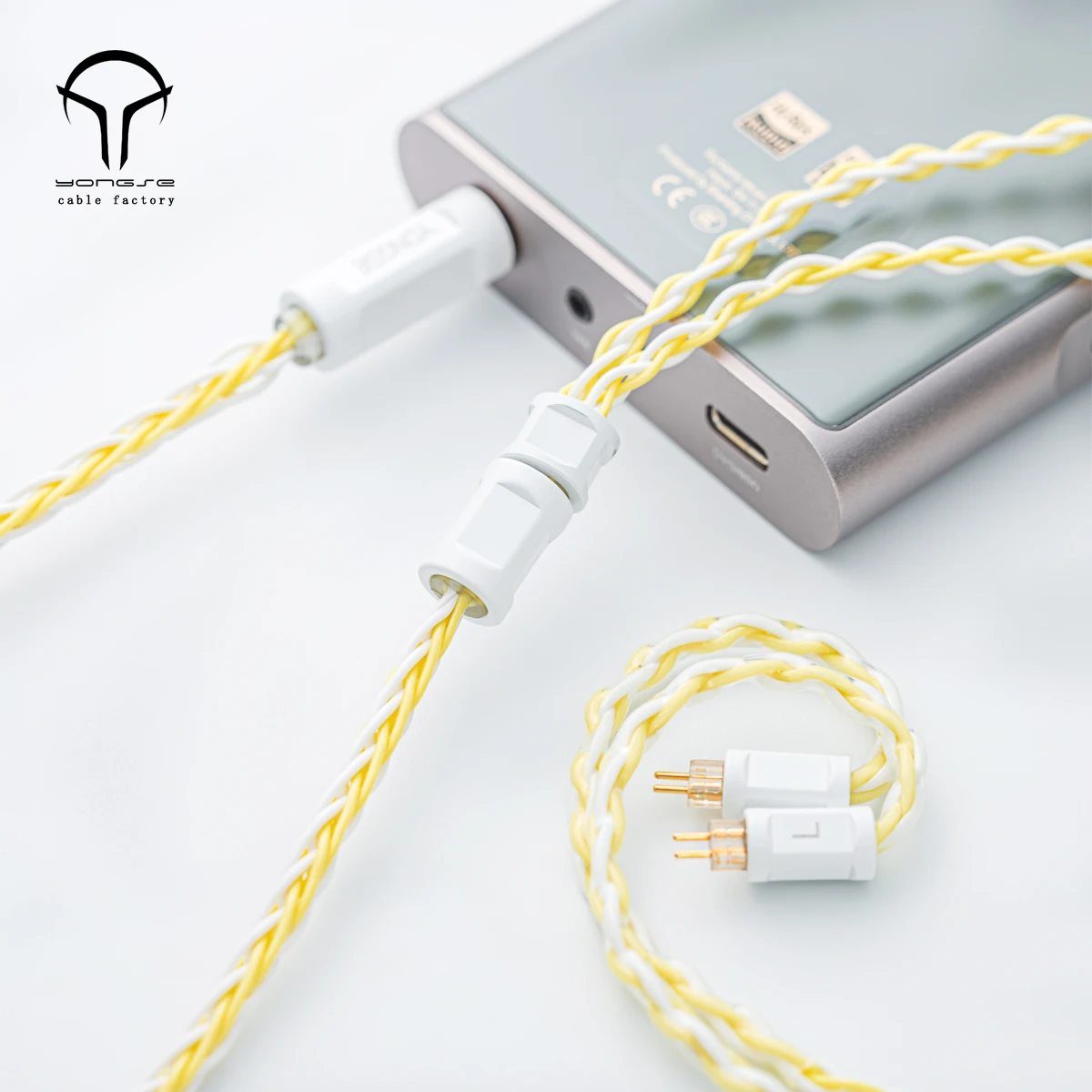 YONGSE Daisy 6N High Quality 8 Strands Silver Plated Single Crystal Copper Earphone cable