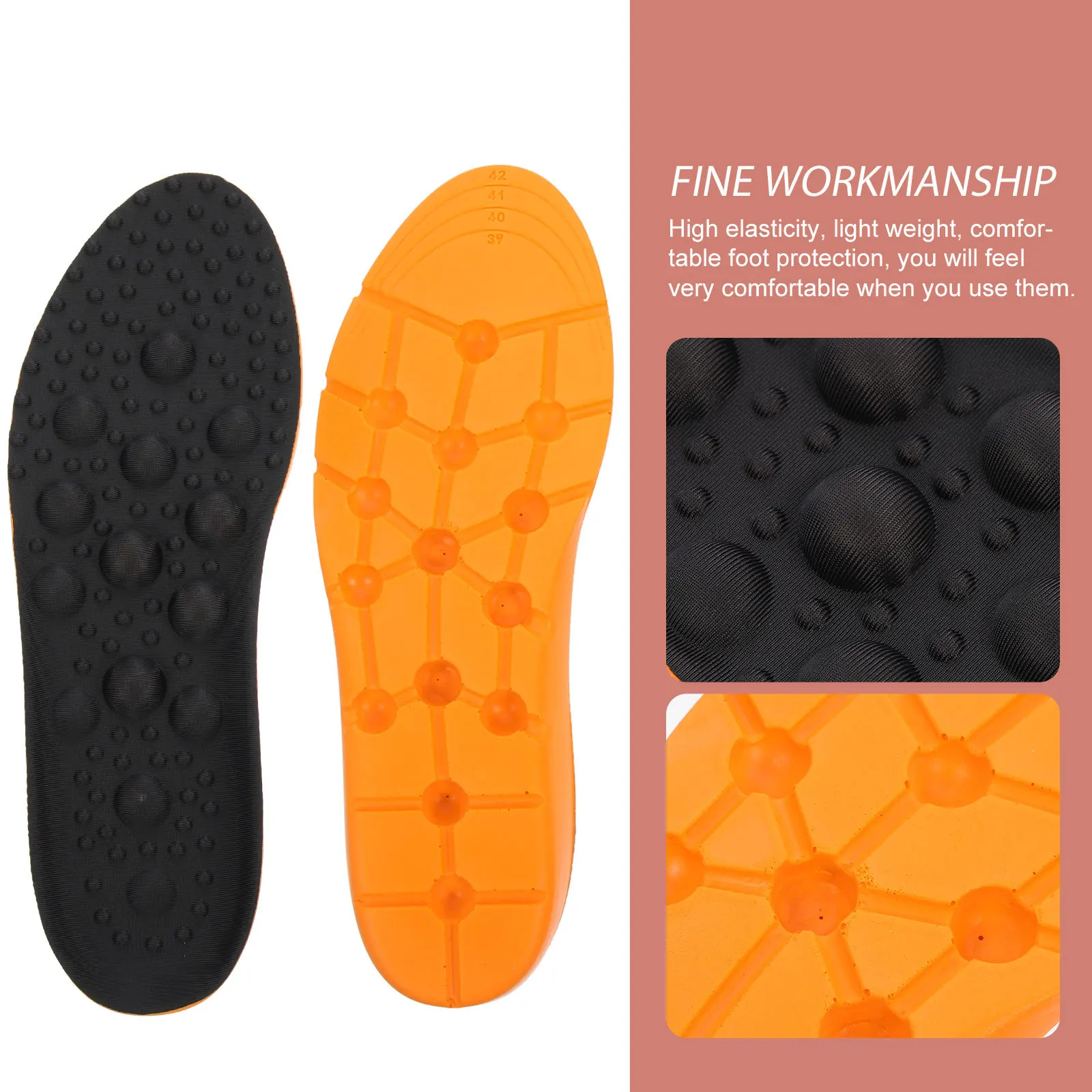 1 زوج مدلك نعال الحذاء قوس دعم مرونة عالية خفيفة الوزن تنفس قابل للغسل عدم الانزلاق نعل للمشي الرياضي #4