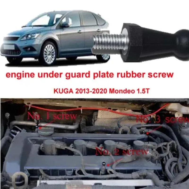 

1 pcs Engine under guard plate rubber screw for ford KUGA 2013-2020 Mondeo Mk5 MK6 2013-2020 FOCUS 2.0T