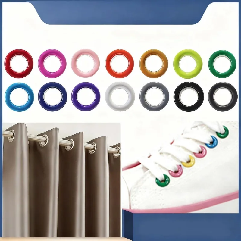 

95Pcs 4mm Colorful Stainless Steel Eyelets, Rustproof, for Paper, Leather Repair, Belts, Tarpaulin, Rivets