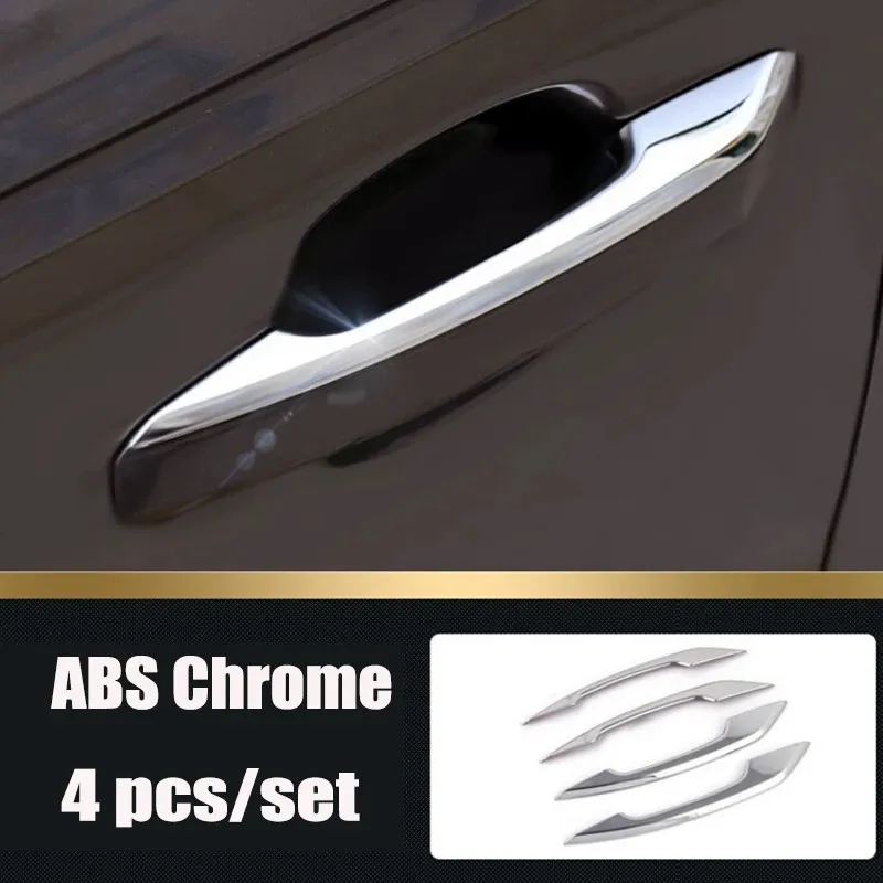 

For Audi A4 b9 2016 2017 2018 A5 F5 auto accessories Sedan Door Handle Frame Covers Trim Car Styling ABS Chrome mirror 4pcs