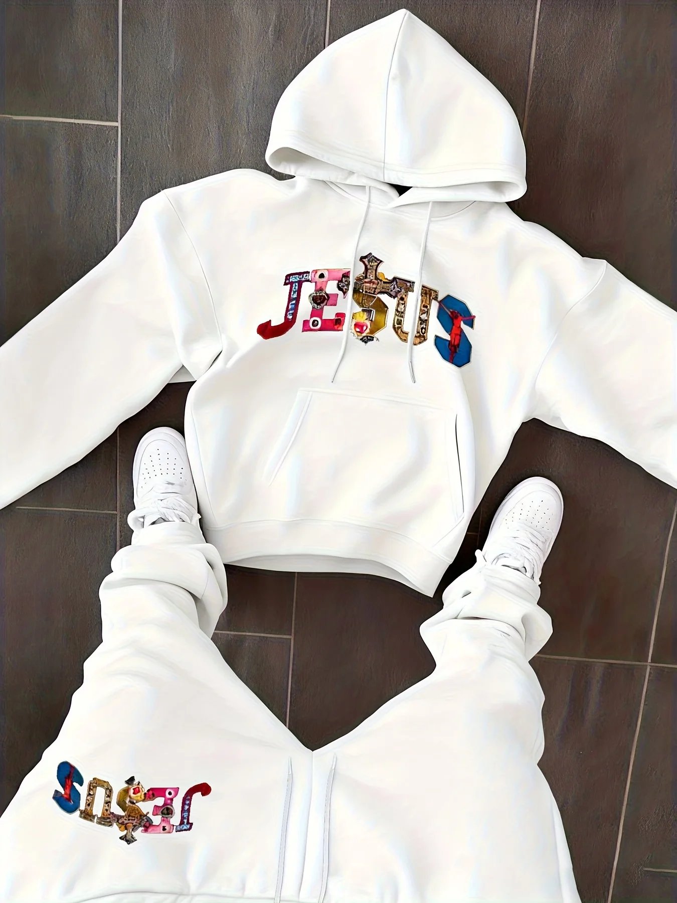 Men Jesus Printed Hoodie Sweat - огляд і ціна Streetwear Hoodie