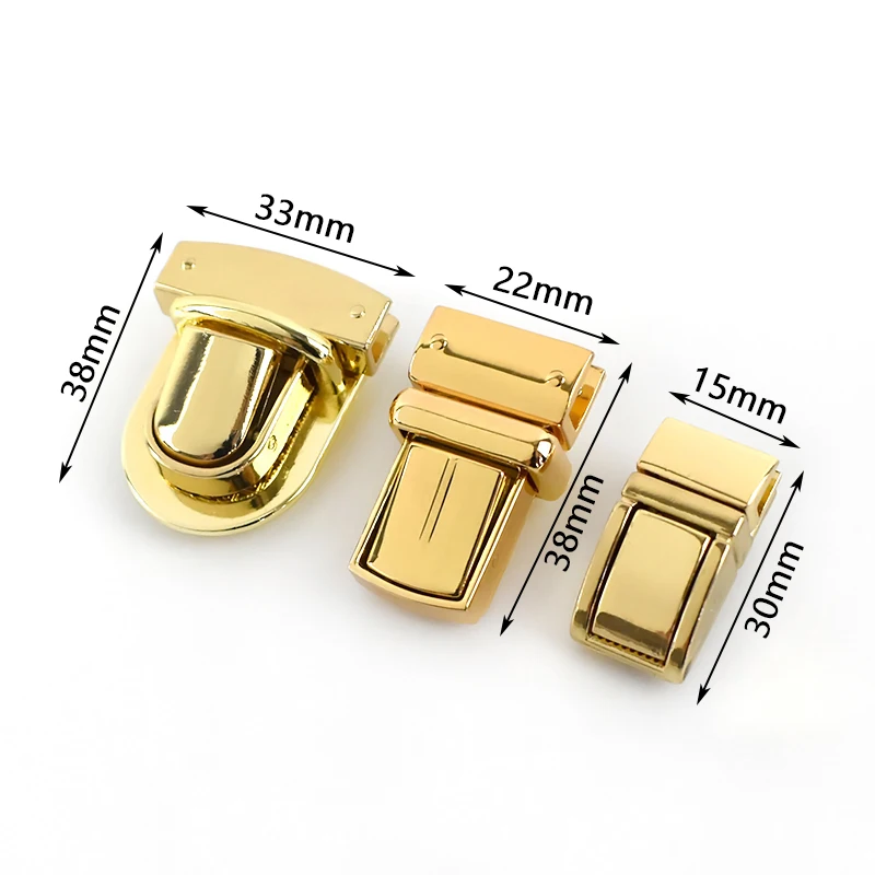 2/5Pcs Metal Lock Buckle Twist Turn Snap Clasp for Women's Bag Purse Replace Repair Buckles DIY Bags Closure Hardware Accessory