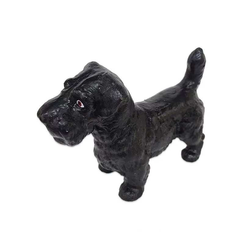 Cast Iron Schnauzer Dog Garden Statue, Vintage Miniature Schnauzer Sculpture, Rustic Farmhouse Pet Ornament, Heavy Outdoor Yard
