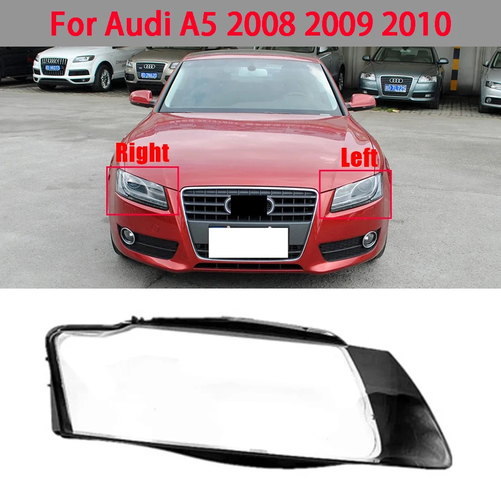 

Автоматический чехол для фары для Audi A5 2008 2009 2010, крышка фары, стеклянный абажур, прозрачный абажур