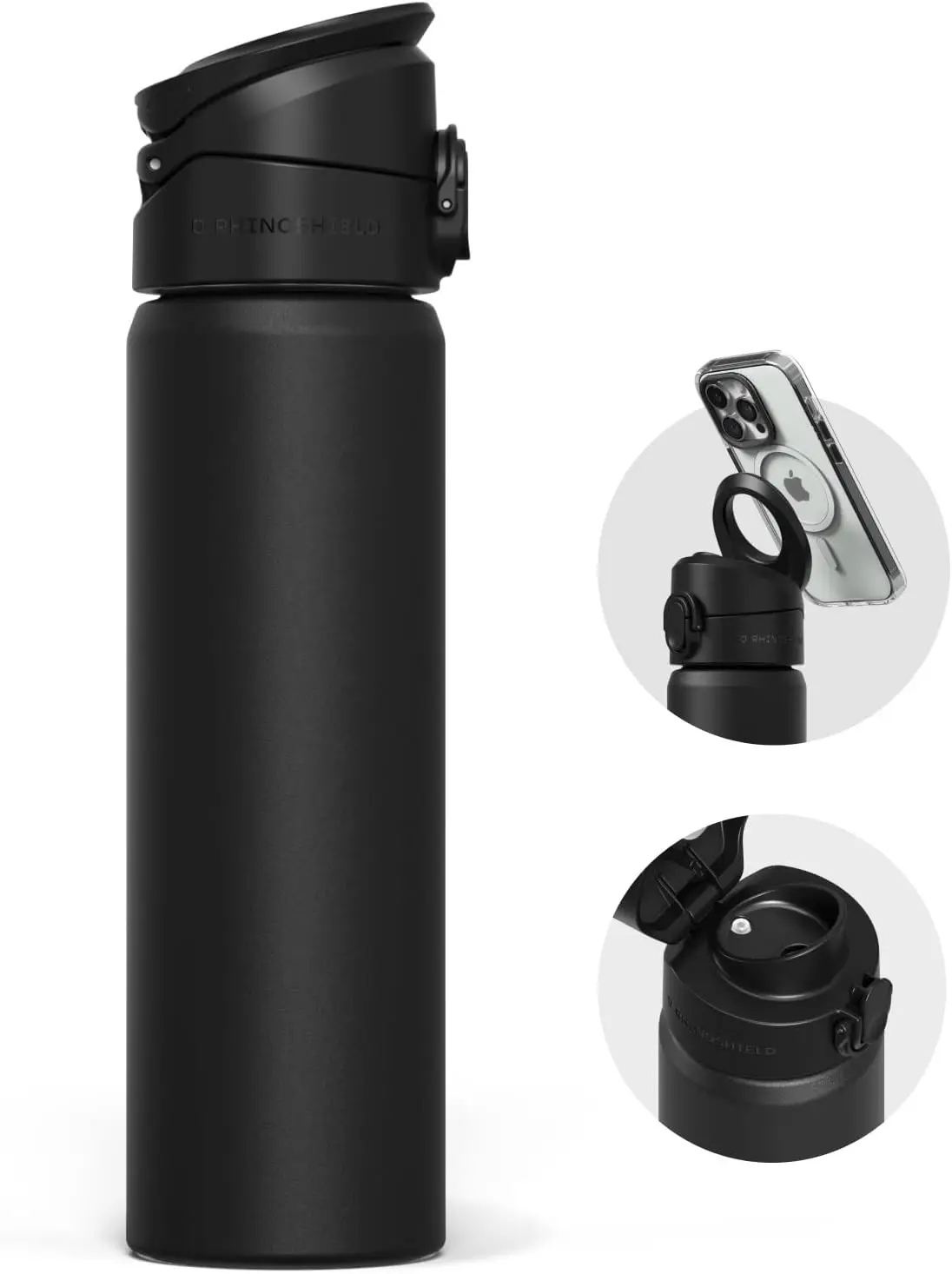 

Магнитная термоизолированная бутылка для воды 23 унции, герметичная, из нержавеющей стали, с регулируемой ручкой-штативом