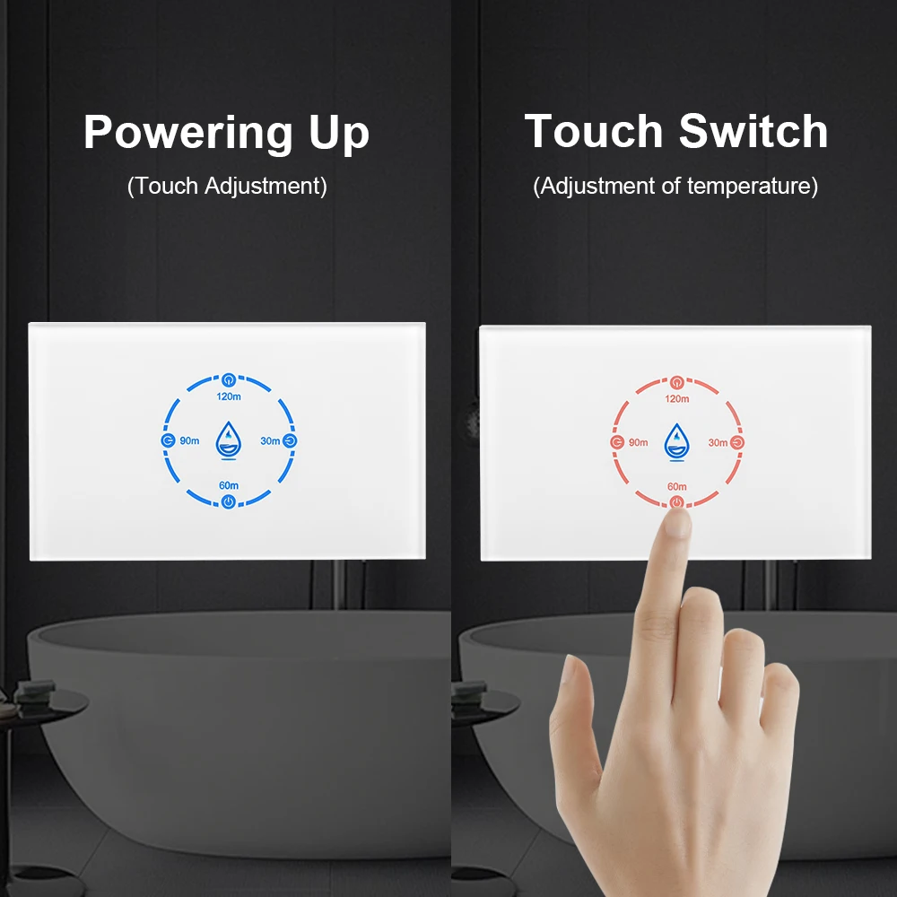 Tuya WiFi Boiler Switch Smart US 20A/40A Standard With Energy Monitoring Smart Water Heater Switch APP Voice Control Google Home