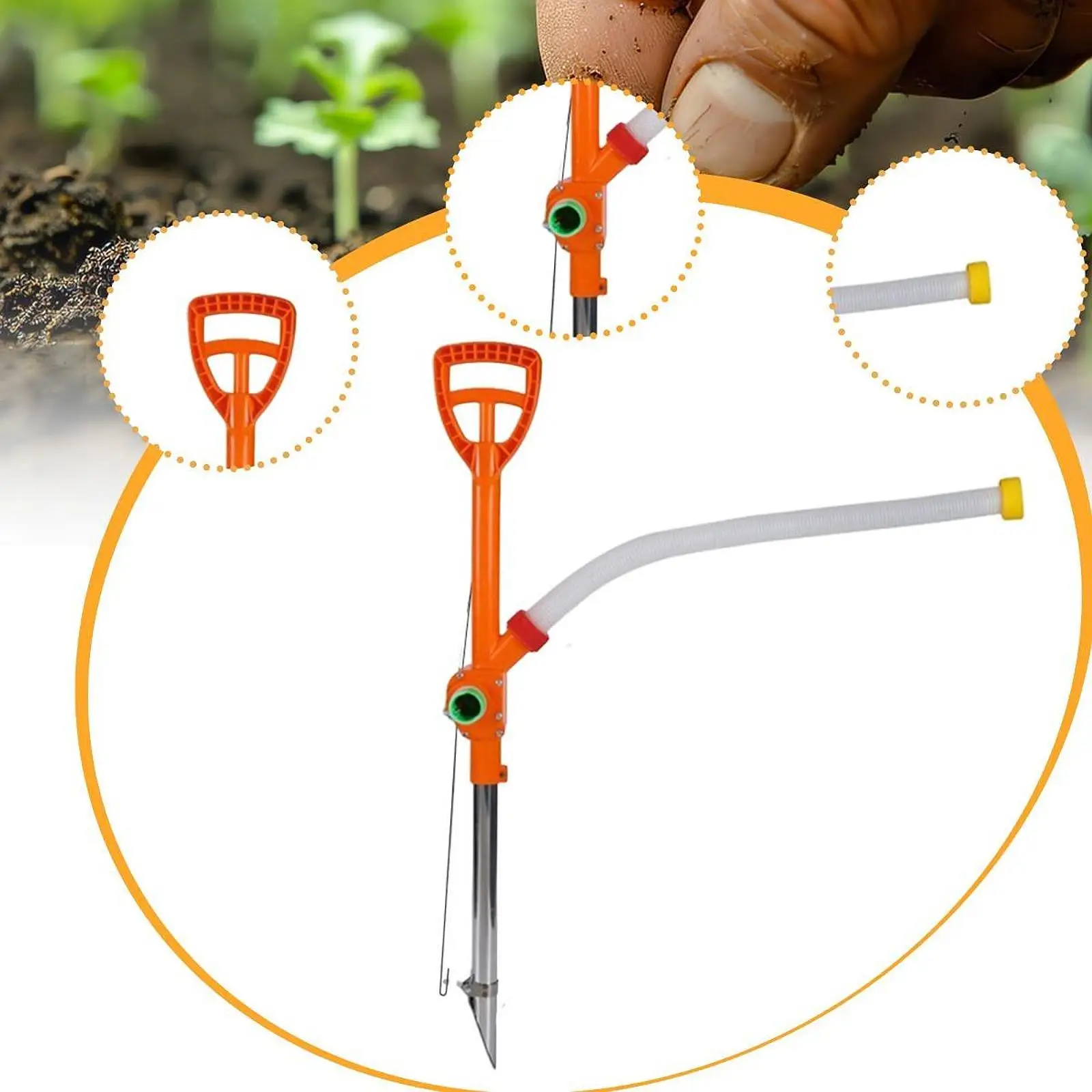 Manual Spreader Topdressing Device Fertilization Tool Adjustable Fertilizing Equipment for Garden Corn