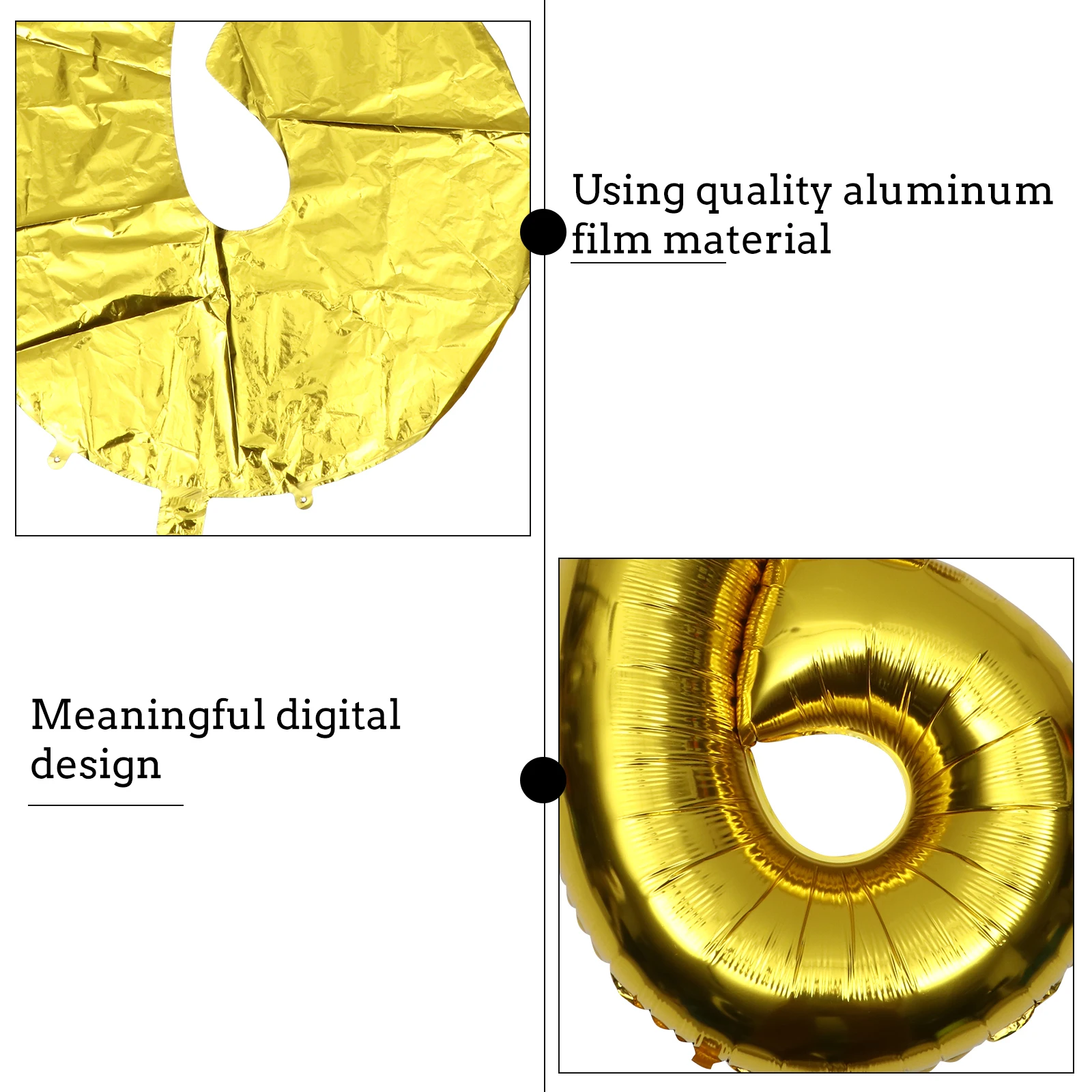 

1Pcs Number Aluminum Foil Balloon Decorative Party Balloon Ornament for Birthday Celebration Photo Background Party Balloons