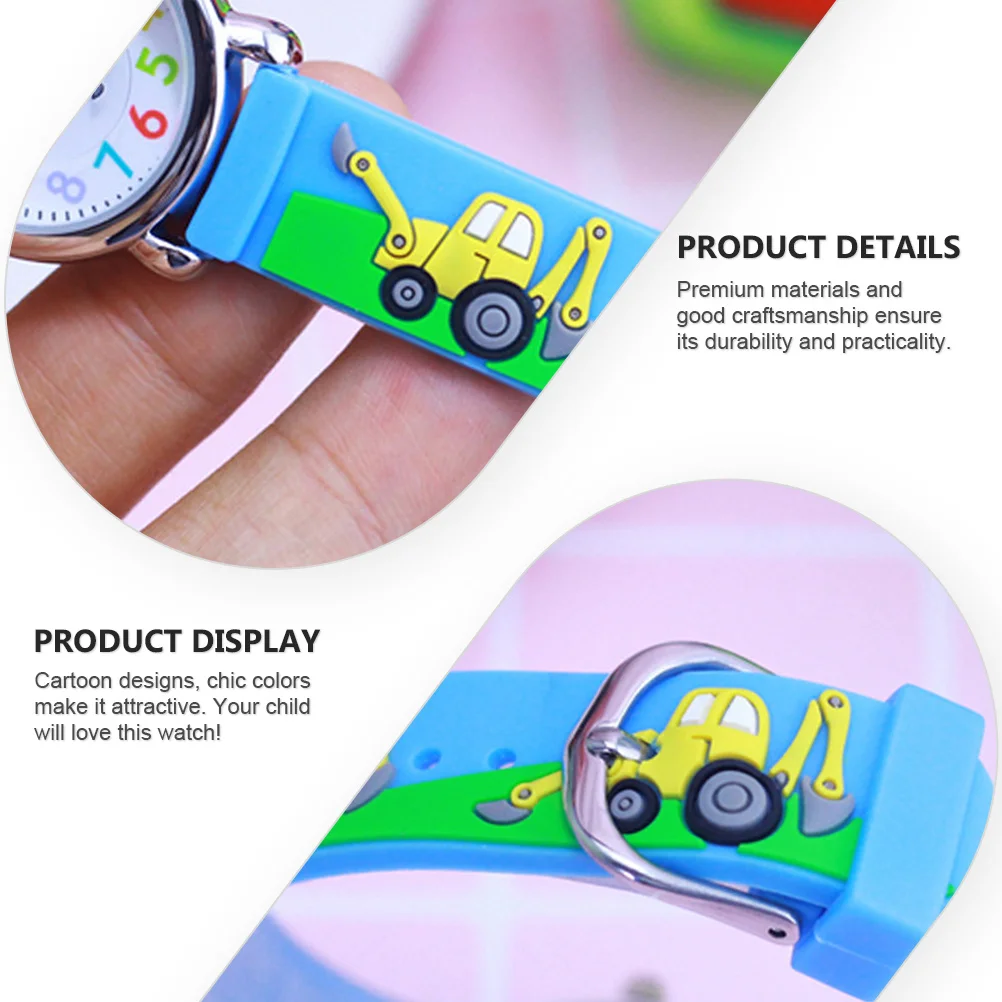 

1Pcs Cartoon Watch Lovely Colorful Comfortable Adjustable Strap Wristwatch Birthday Christmas Gift 3D