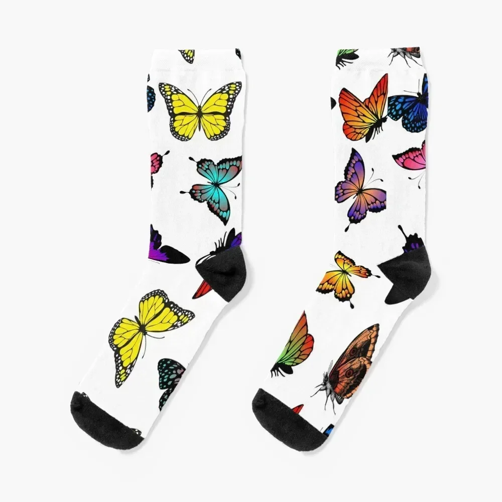Butterfly Socks luxe Rugby gifts cartoon Man Socks Women's