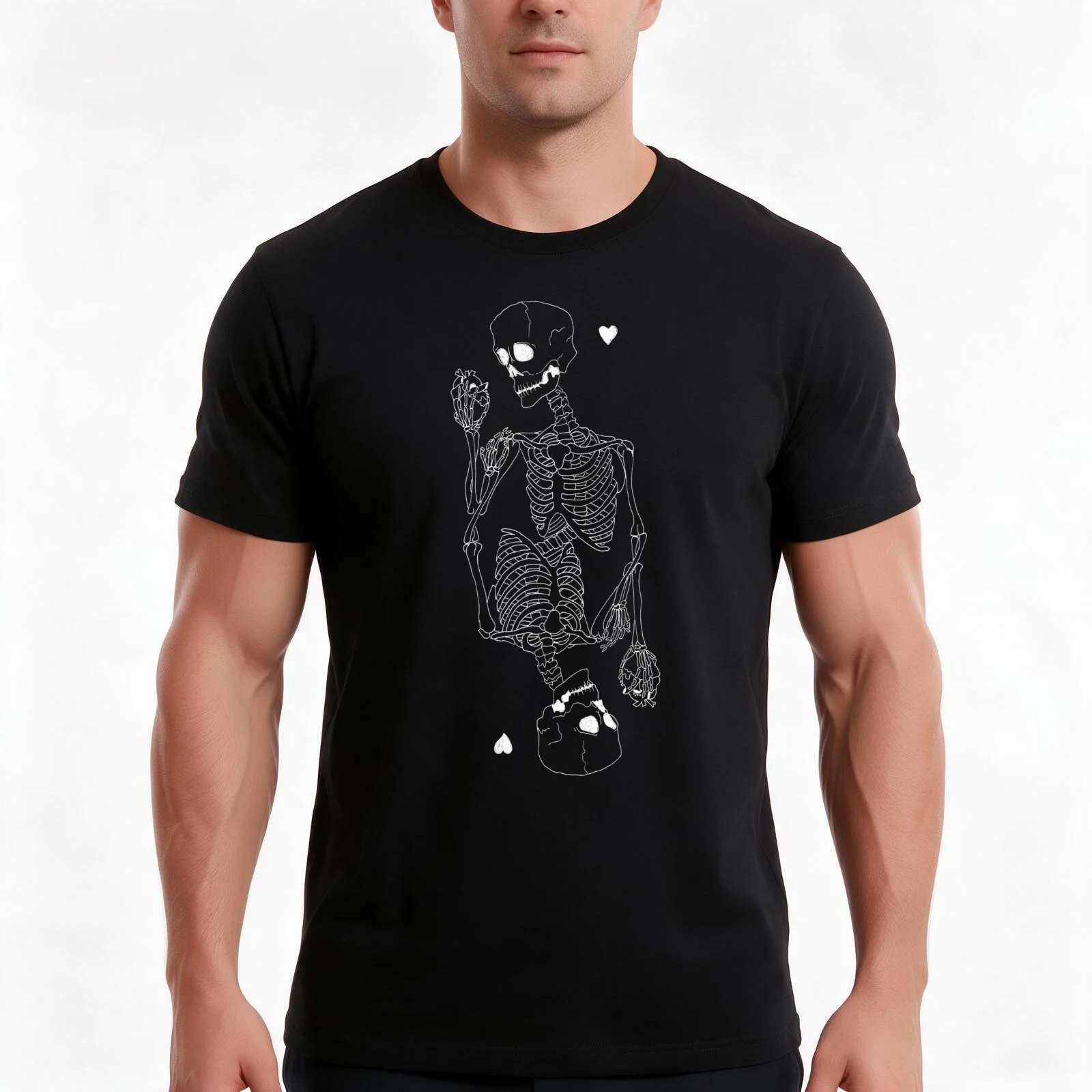 Their Highness of Hearts invert T-Shirt, Summer Casual Cotton Tee, Oversized Streetwear Tops, Vintage Graphic Print, 100% Cotton