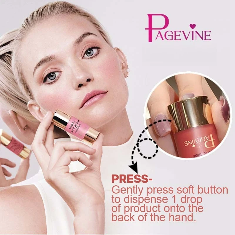 Multifunctional Liquid Blush Face Eye Shadow Waterproof and Long-Lasting Silky All-in-one Liquid Texture Suitable All Skin Tones