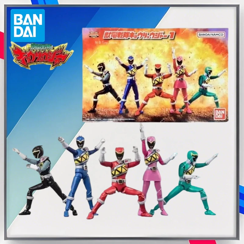 

Bandai Original Shodo Super Sentai Anime Figure Zyuden Sentai Kyoryuger Action Toys for Children's Christmas Gift Model