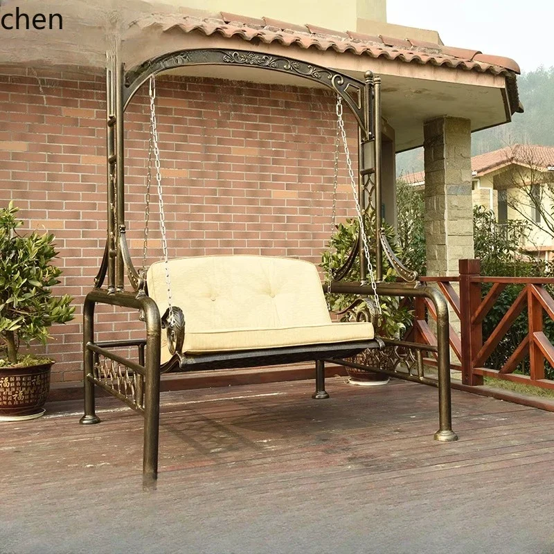 TQH-c13  villa courtyard hanging chair balcony family rocking chair outdoor terrace two or three people swing chair