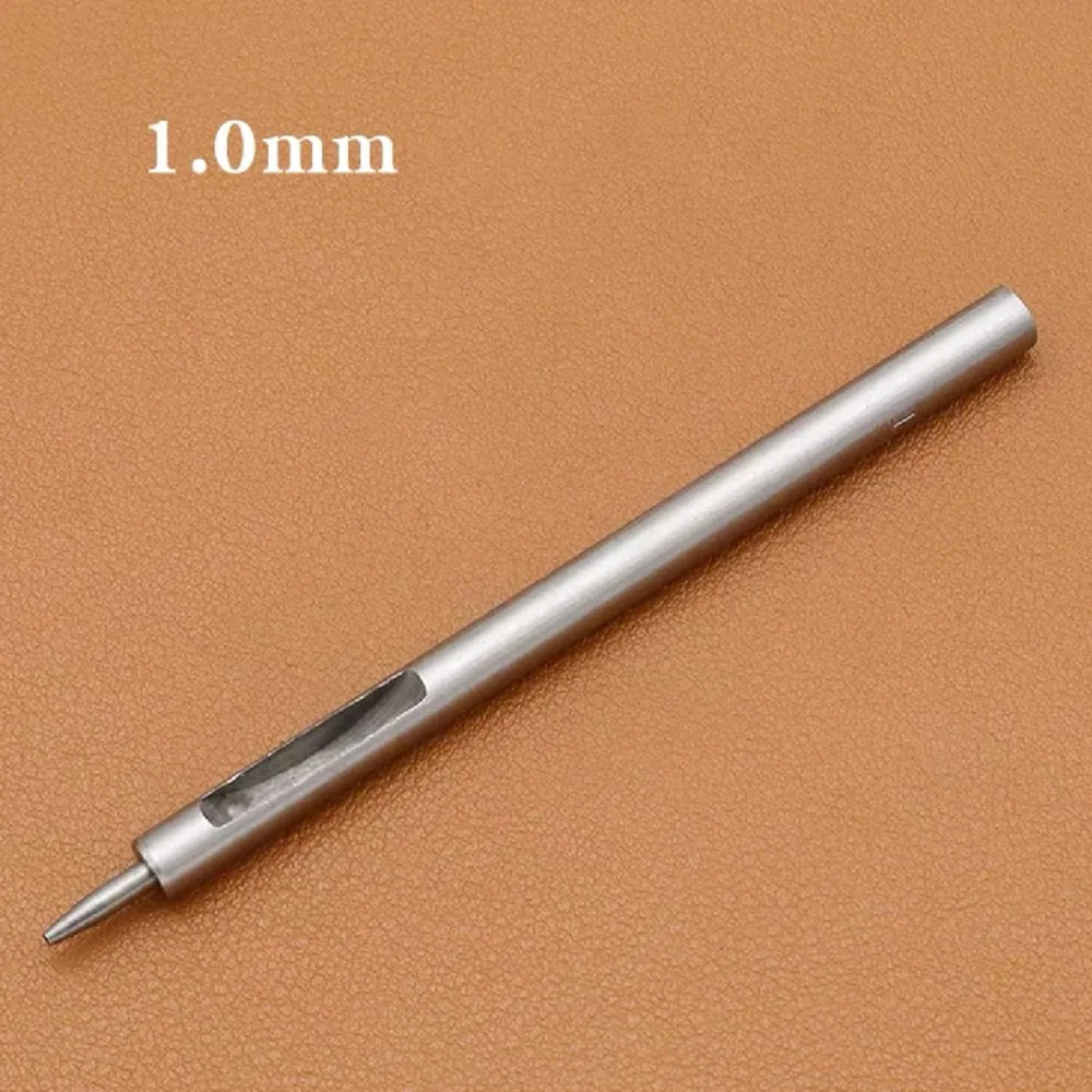 1Pcs Alloy Steel Round Hole Puncher DIY 0.5-10mm Leather Craft Tool Straight Head Leather Punch Sewing Bag Shoes Belt Watch Band