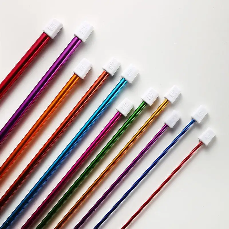 Afghan Crochet Hook Set Colored Anodized Aluminum Corrosion Resistant for Handmade DIY Weaving Knitting Craft Enthusiasts