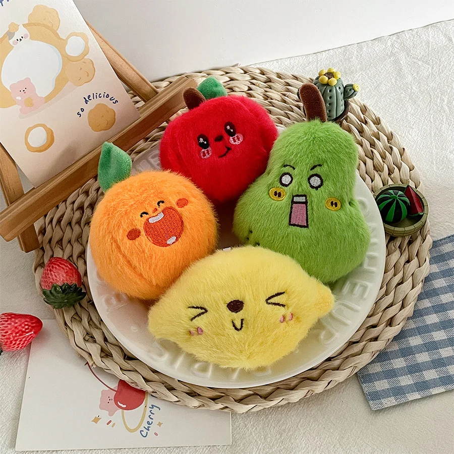 พวงกุญแจตุ๊กตาผลไม้ดีไซน์ดั้งเดิม ตุ๊กตาเชอร์รี่แตงโมน่ารัก พวงกุญแจตุ๊กตาขนาดเล็ก ของตกแต่ง ของขวัญสำหรับเด็ก