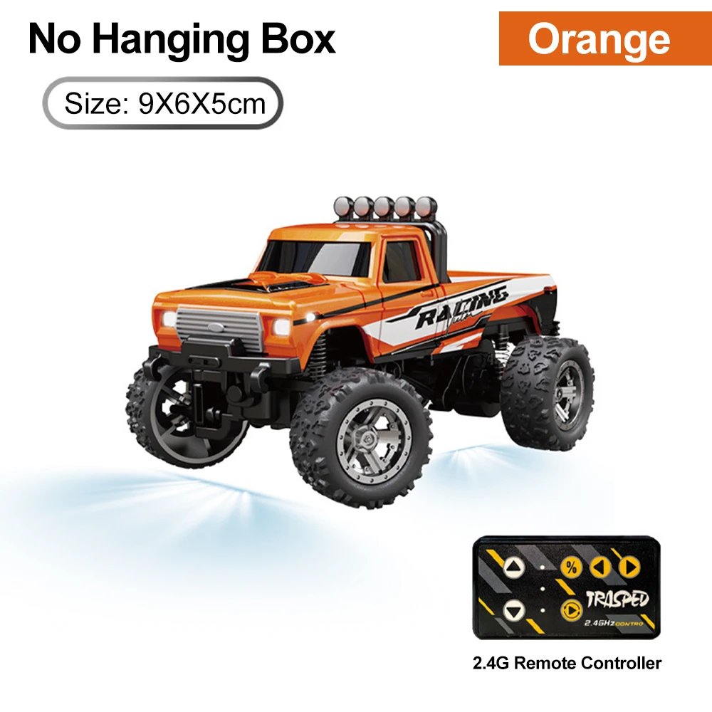 9IMOD 1/64 Mini RC Camion 2.4G Fuoristrada Monster Truck Velocità fissa Crociera Mini Modello in lega Arrampicata RC Auto con scatola sospesa
