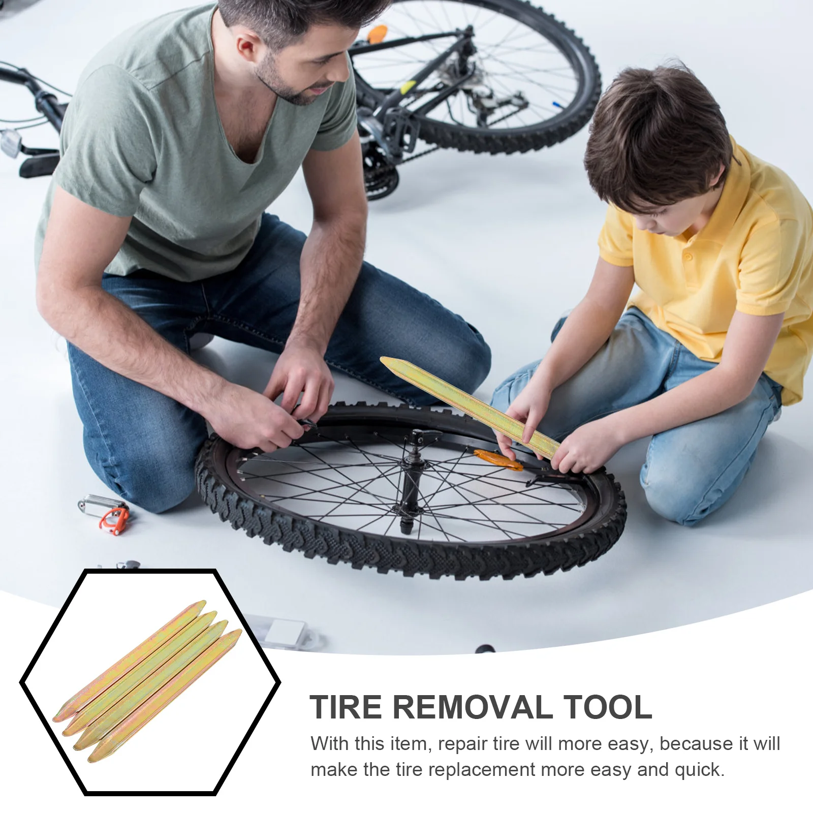 4 قطعة مجموعة رافعة أداة إزالة إطارات الدراجة الصلب في الهواء الطلق الدراجات إصلاح الملحقات عتلات الإطارات أداة تغيير الإطارات