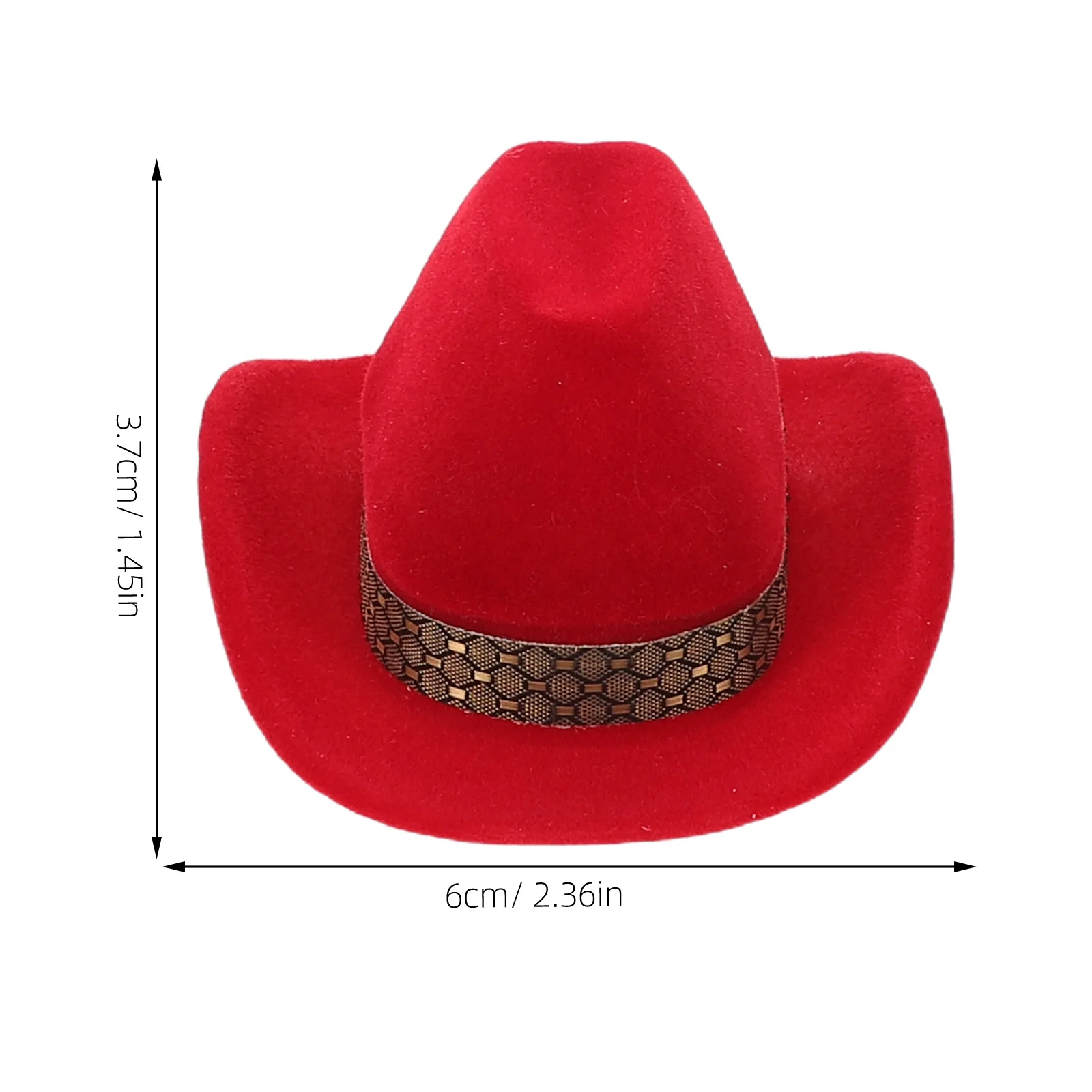 3Pcs Creative Ring Box Cowboy Hat Jewelry Box Vintage Western Ring Storage Case for Engagement Wedding Display