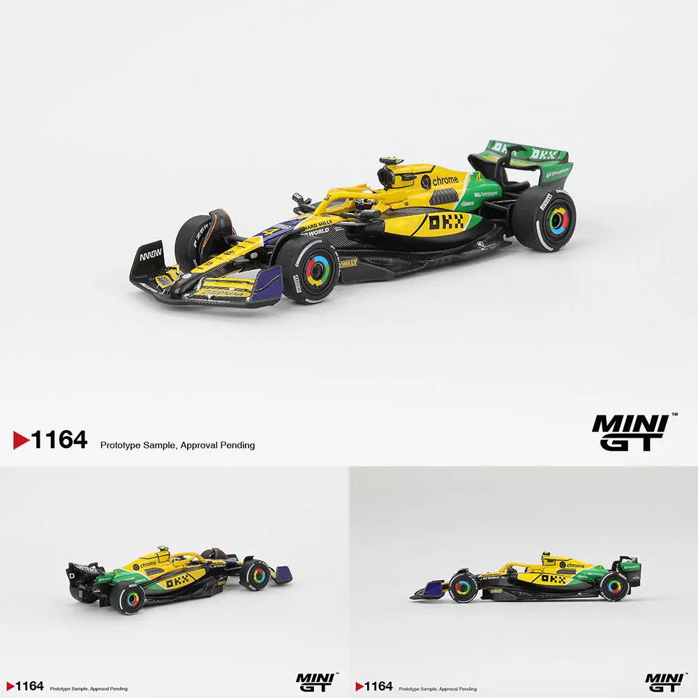 Przedsprzedaż MINIGT 1/64 Model odlewany McLaren MCL38 # 4 Lando Norris 2024 F1 2024 Monaco GP Model o wysokiej wydajności w opakowaniu blisterowym