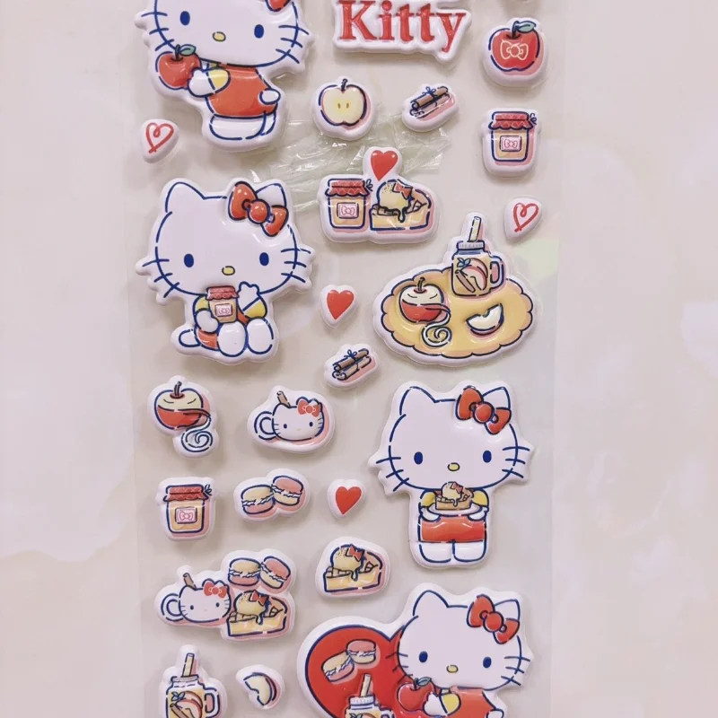 Cute Cinnamoroll Bubble Sticker Cartoon Anime Kulomi Dimensional Sticker Notebook Phone Case Decoration Student Reward Sticker