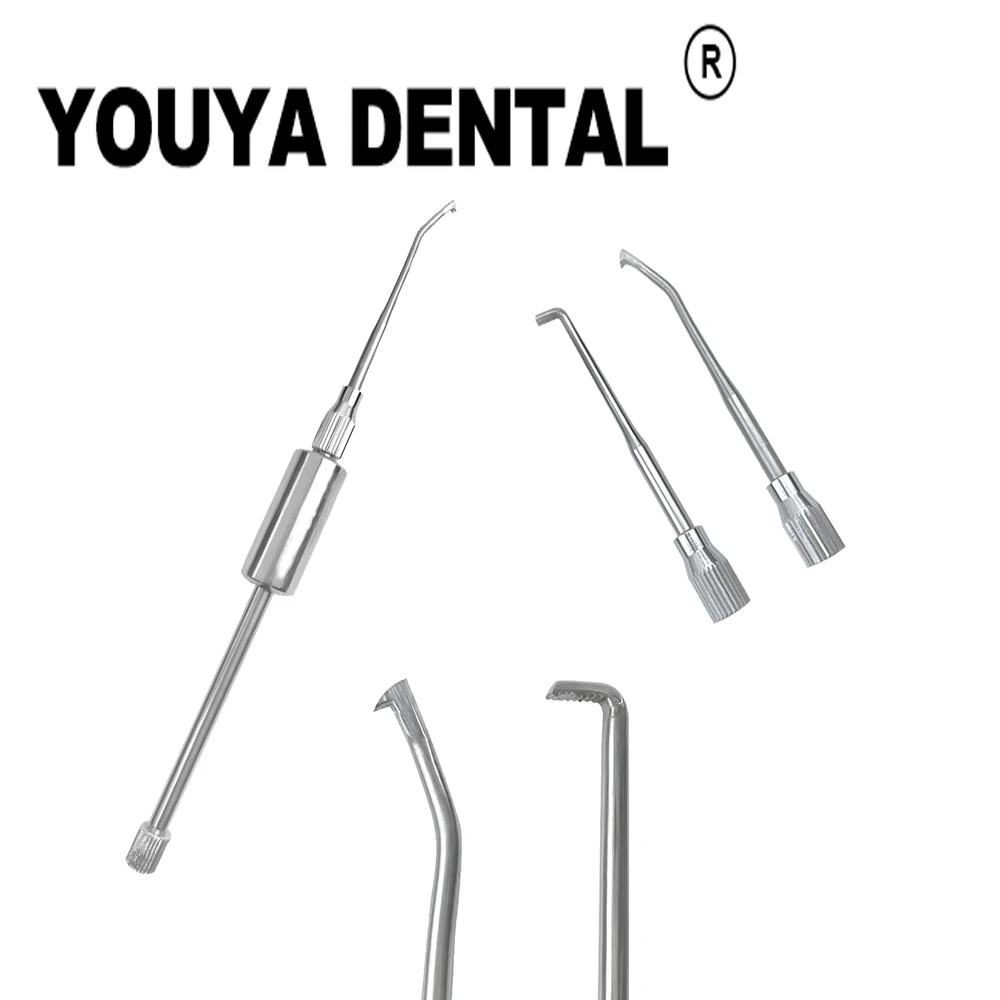 

Dental Manual Control Crown Remover with 2 Tips Stainless Steel Press Button Manually Control Dentistry Material