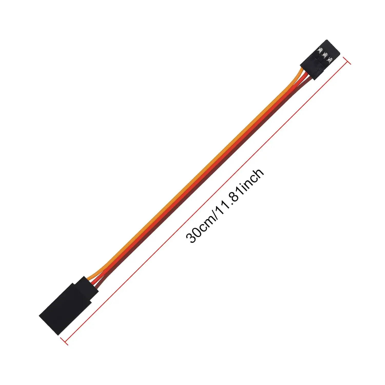 10pcs 3-Pin 30cm Servo Extension Cable Cord Female to Male Lead Wire Connector JR for RC Car Airplanes Remote Control