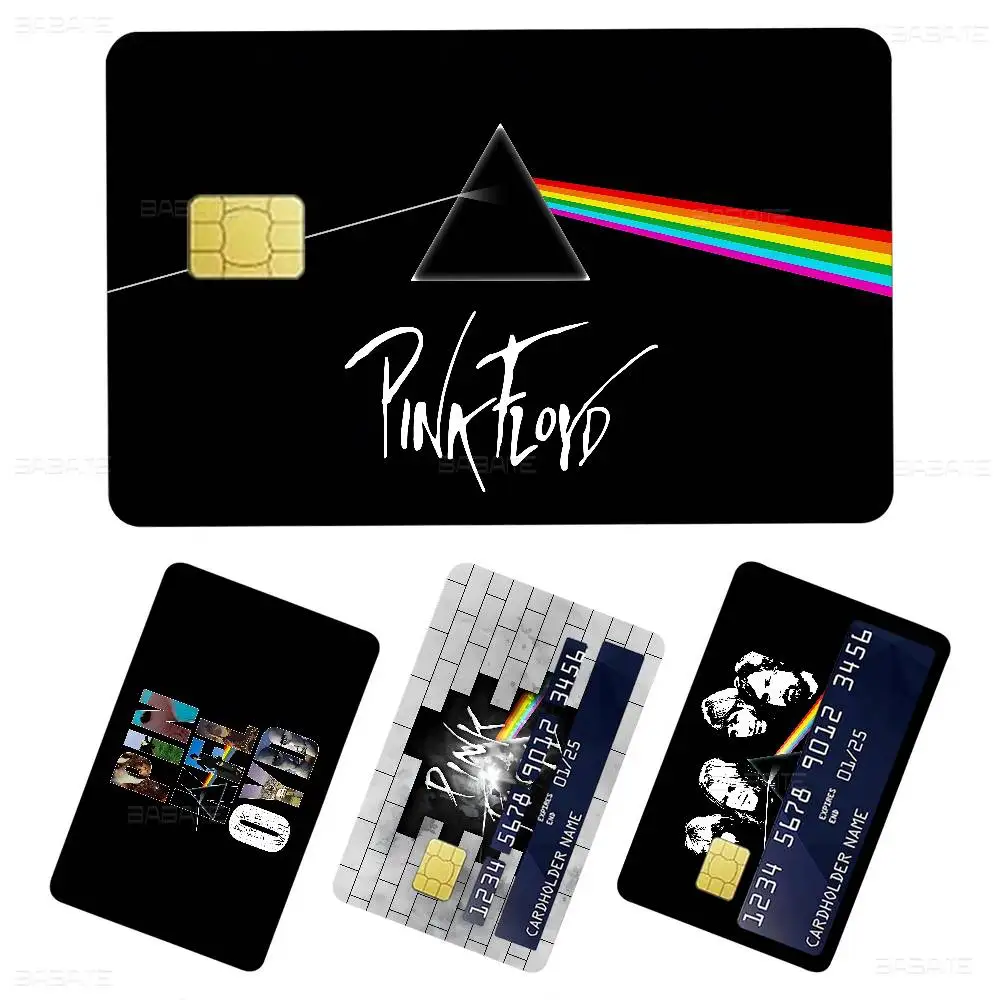 Band P-Pink F-Floyds Credit Card Skin Stickers No Adhesive Residue Water Proof for VISA Credit Card Subway Access Card