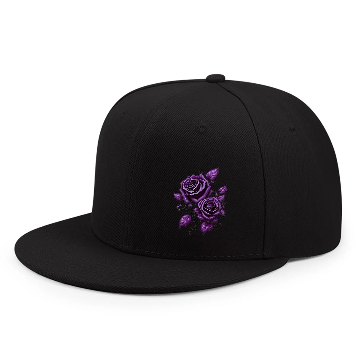 Spring-Summer Urban Fashion Versatile Hip-Hop Cap for Men and Women, Essential American Travel Trendy Printed Flat Brim Hat