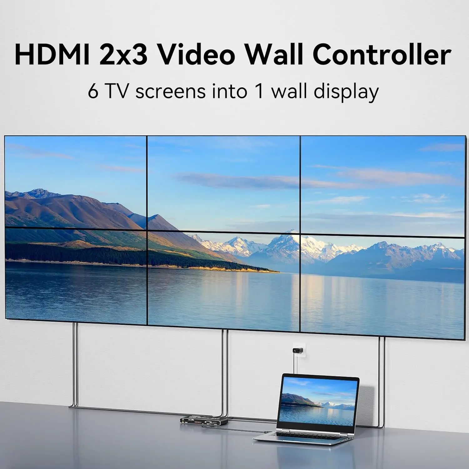 2x3 HDMI Video Wall Controller HDMI Video Screen Wall Processor 2x3 1x2 1x4 1x3 2x1 3x1 4x1 Images Stitching Display with Audio