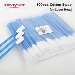 100pcs Cotton Micro Swab Industry Nonwoven Anti-static Dust Off for Lens Protective Window Fiber Laser Head Cleaning Tools