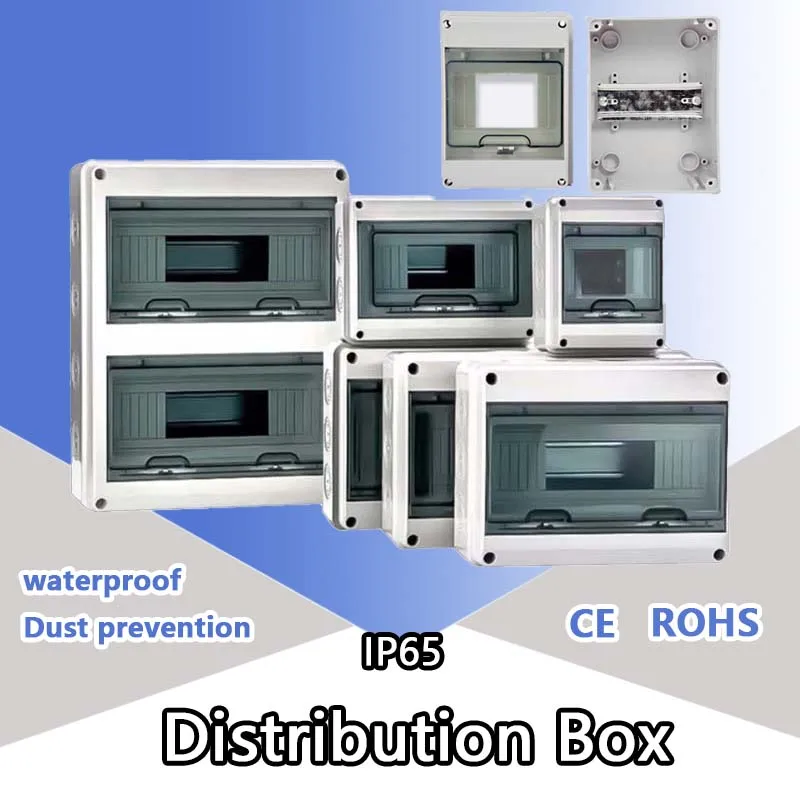 

HT Series Junction Box 5/8/12/15/18/24Way Plastic Outdoor Electrical IP65 Box for Circuit Breaker Air Switches Box Distribut Box